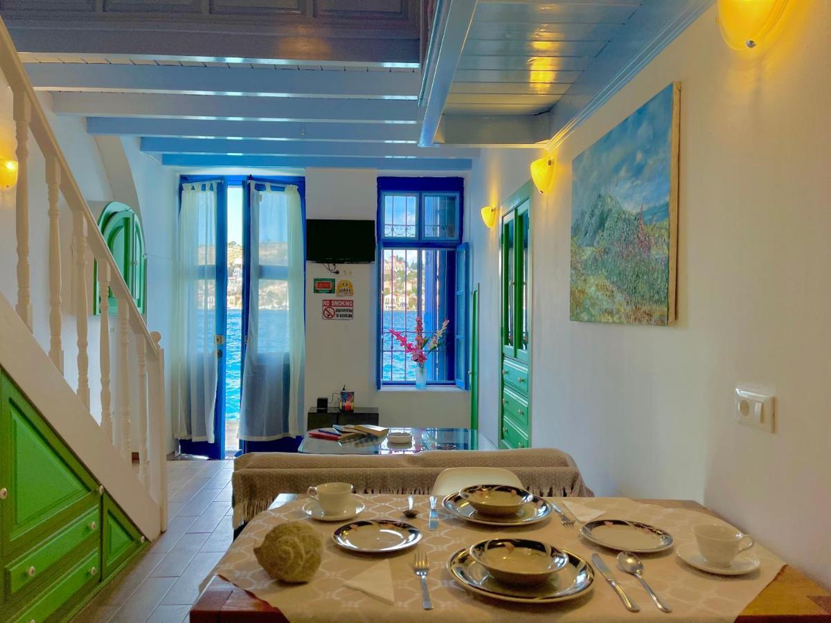Seafront - Harbour View , Pitini 2 Apartment Symi Bagian luar foto